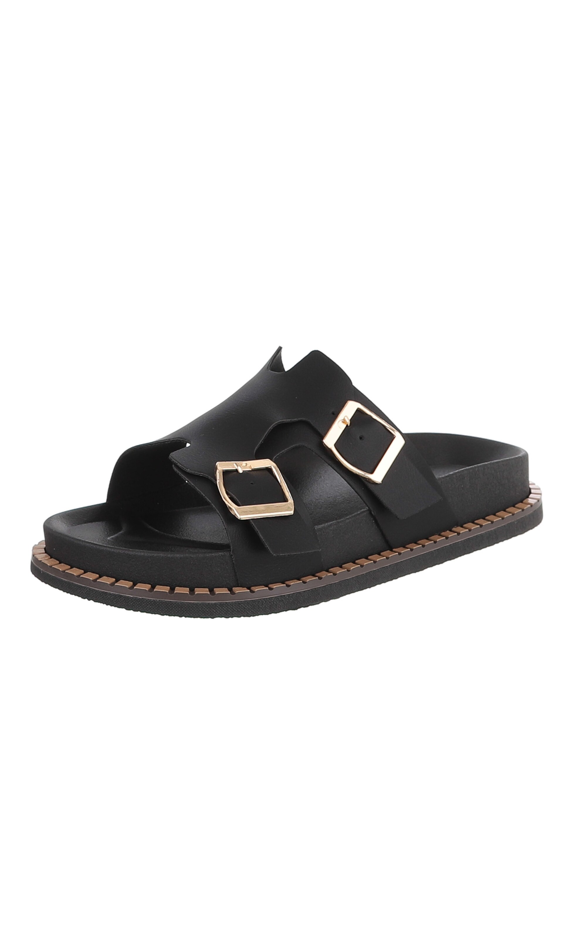 Ital-Design Mules in Black: front