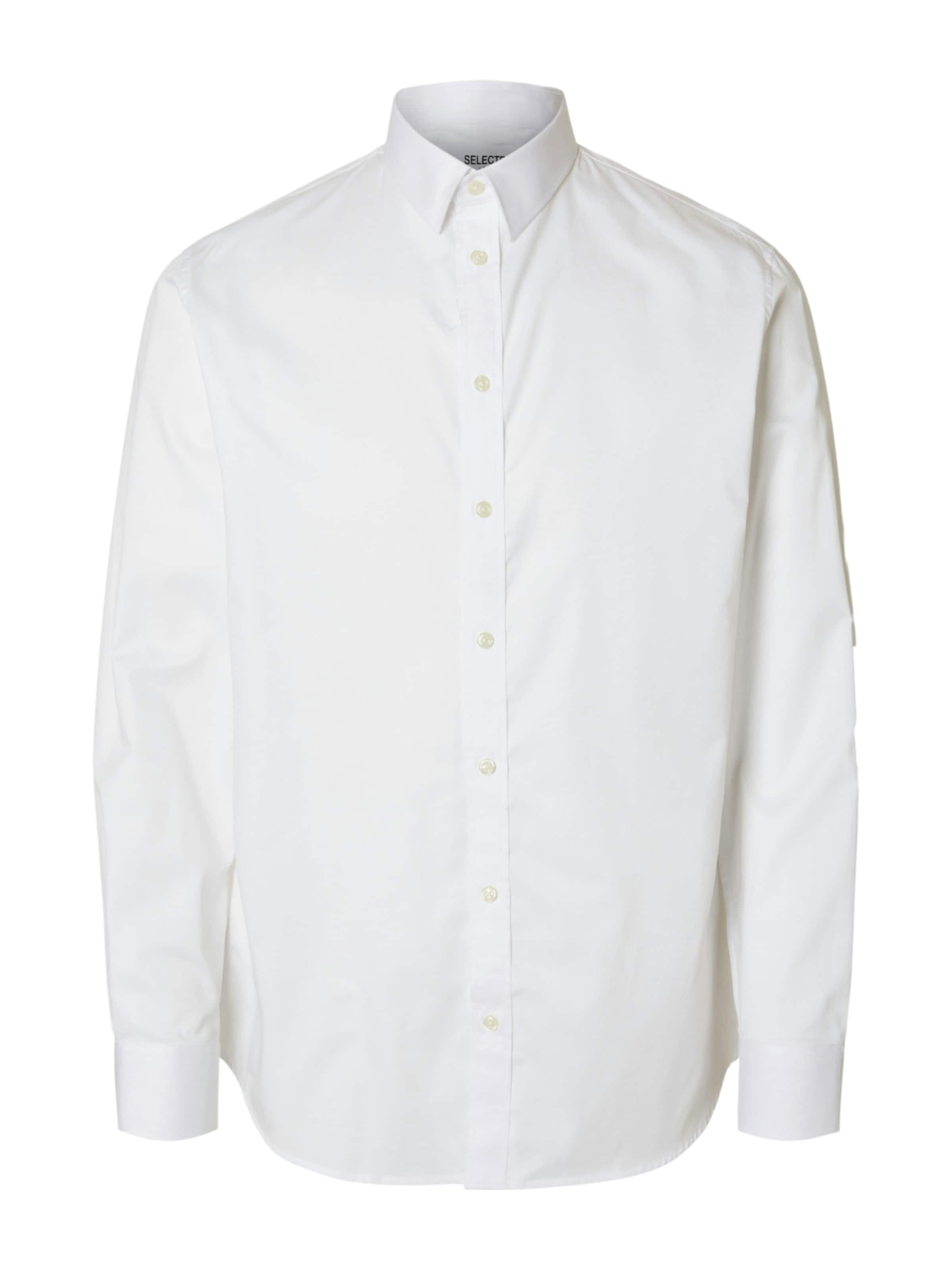 T-Shirt 'VICTOR' SELECTED HOMME en blanc : devant