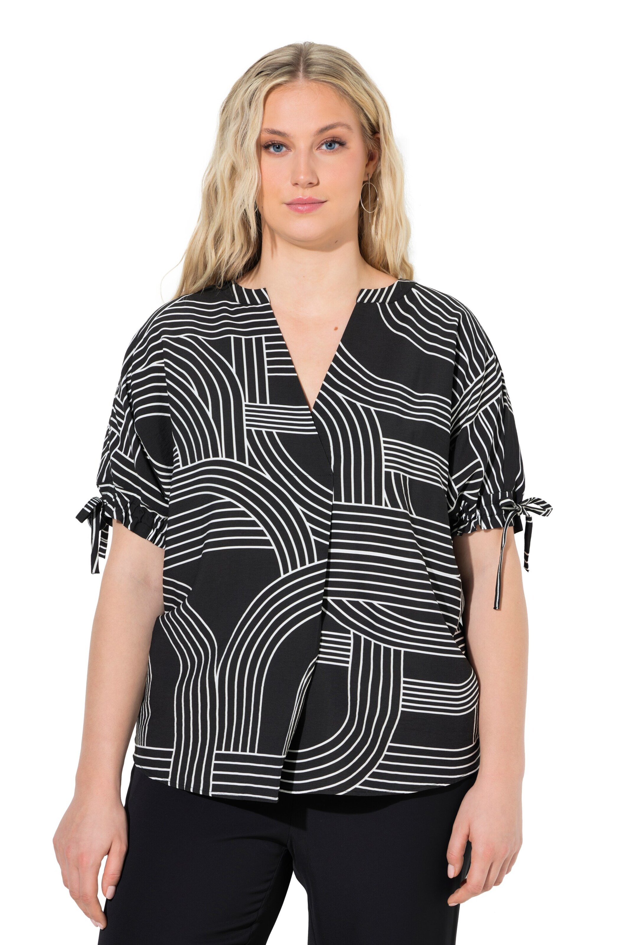 Ulla Popken Tuniek in Zwart: voorkant