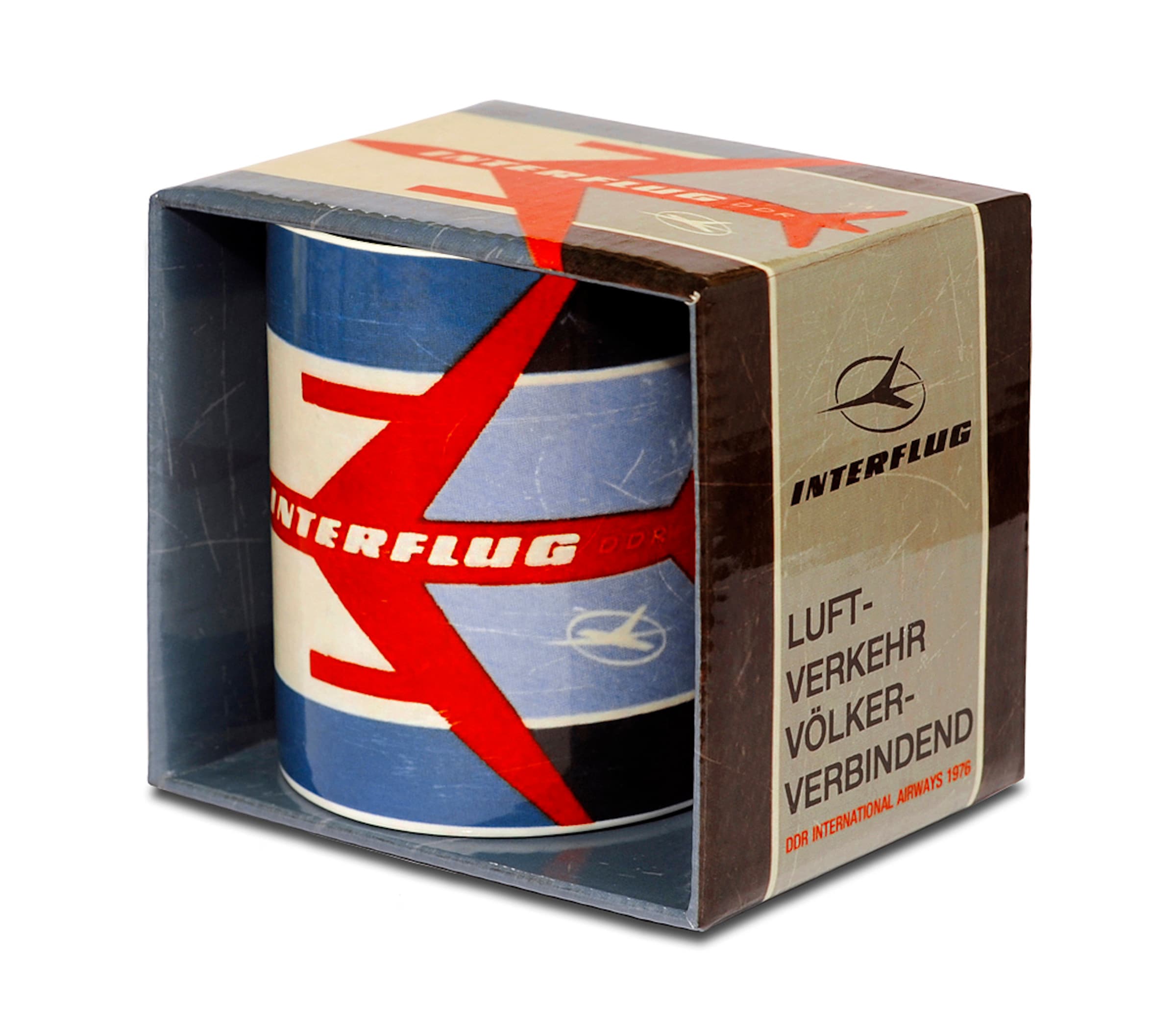 LOGOSHIRT Cup 'Interflug Luftverkehr' in Blue