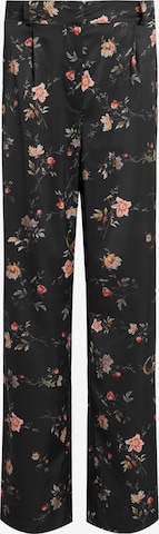 juoda AllSaints Plačios klešnės Klostuotos kelnės 'LOUISA TANA': priekis