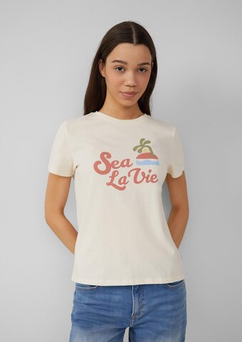 QS Shirt in Beige: Vorderseite