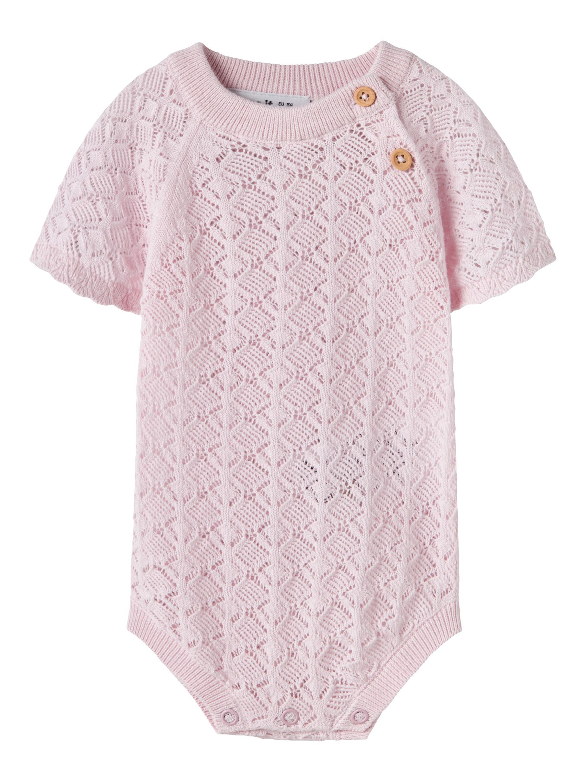 Barboteuse / body NAME IT en rose : devant