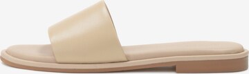 Kazar Mules in Beige: front