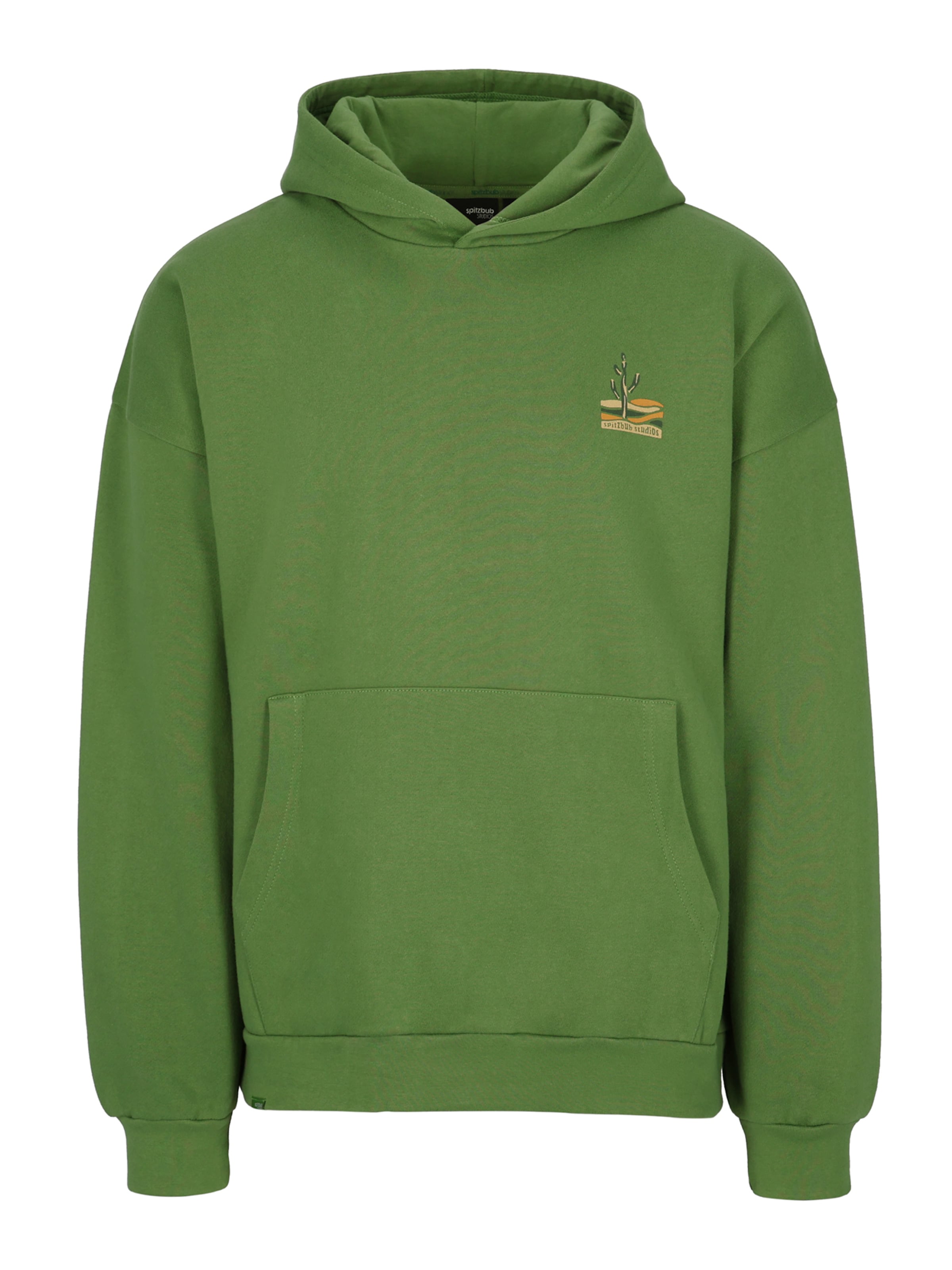 SPITZBUB Sweatshirt 'Green Glow' in Groen: voorkant