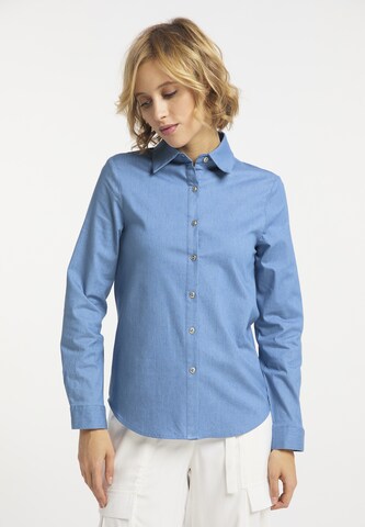 usha BLUE LABEL Bluse in Blau: predná strana