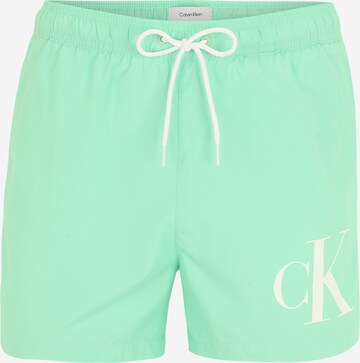 Shorts de bain Calvin Klein Swimwear en vert : devant