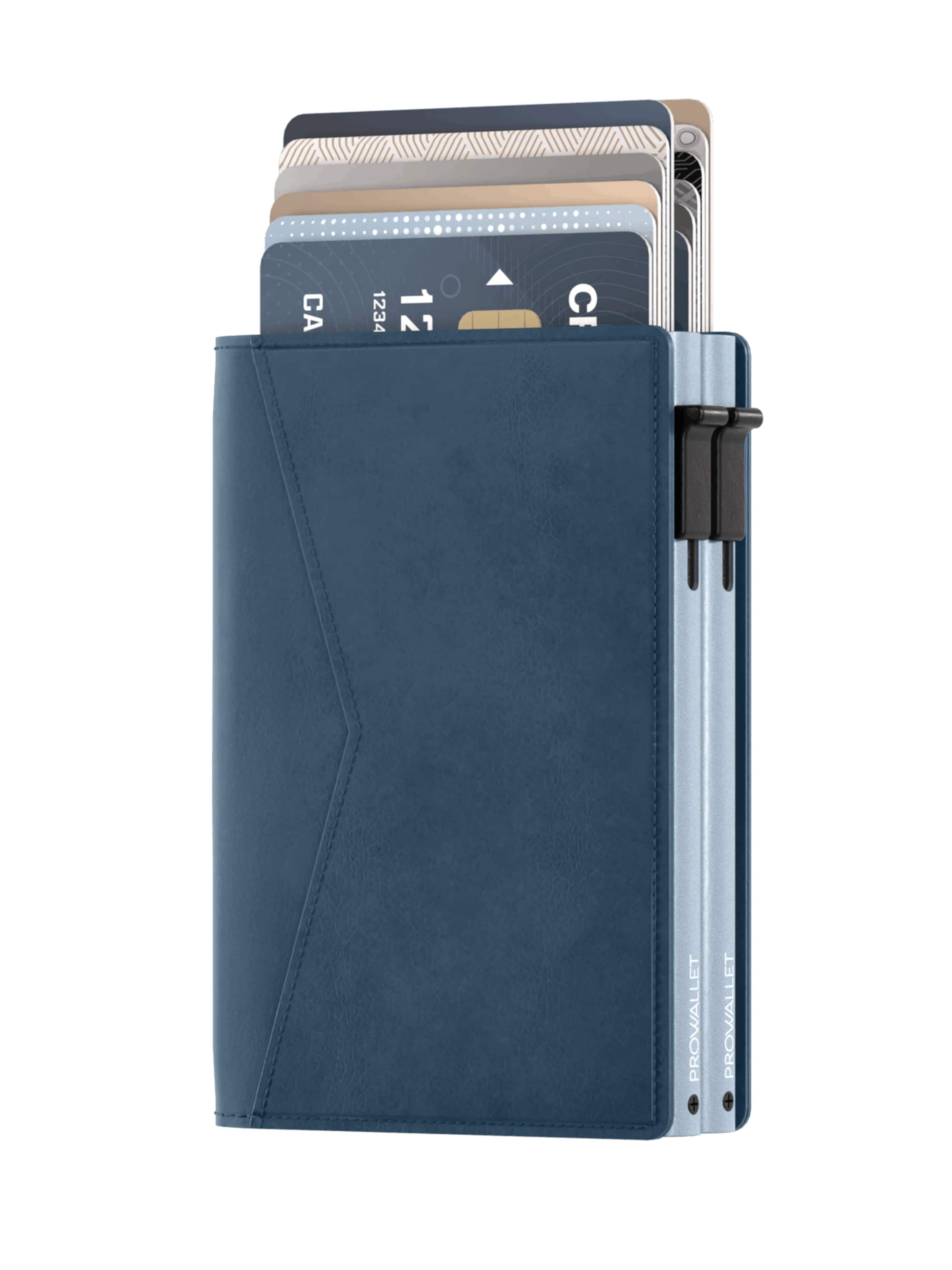 Prowallet Wallet 'Pasjeshouder Double' in Blue: front