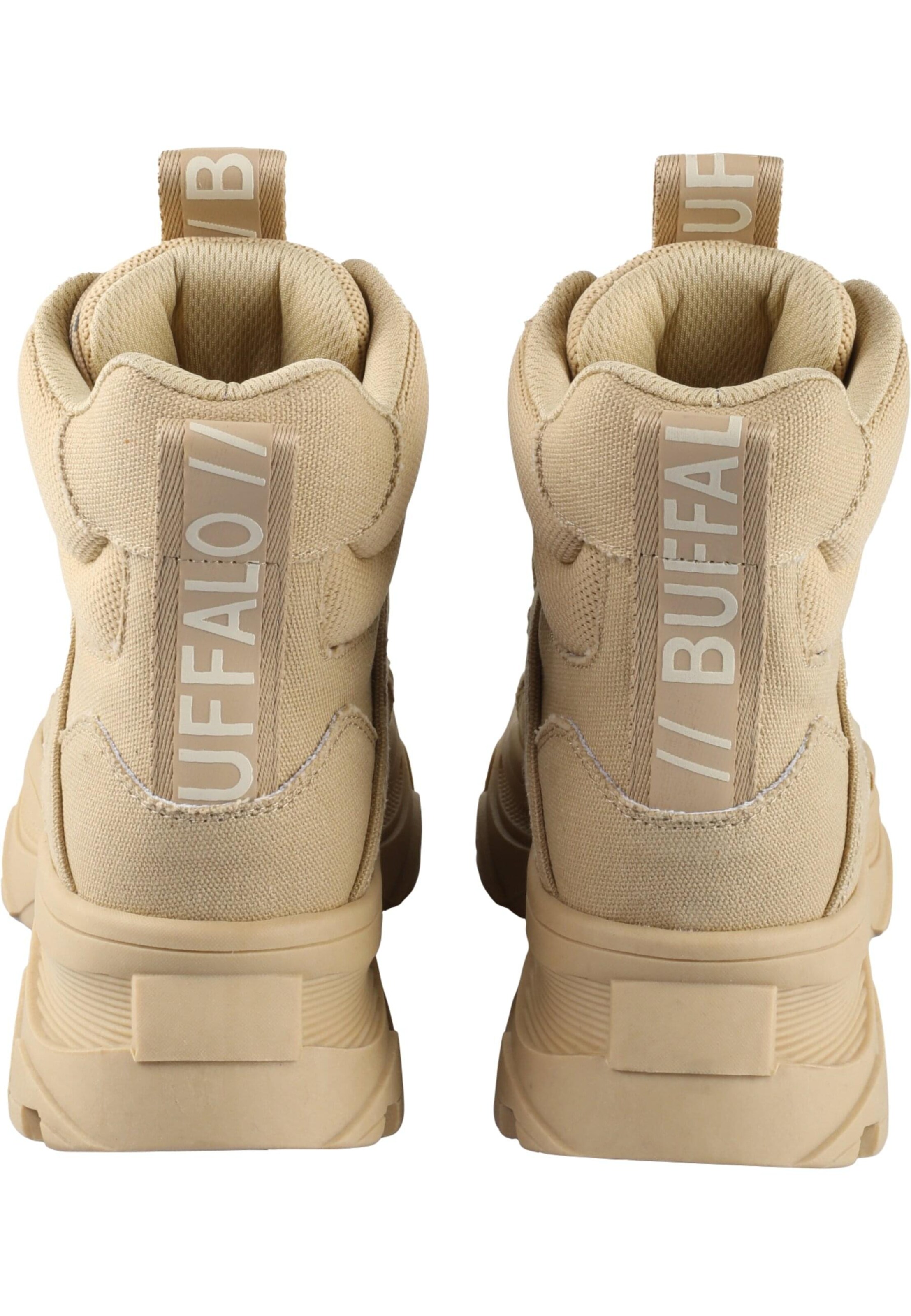 BUFFALO Schnürstiefelette 'Venom' in Beige