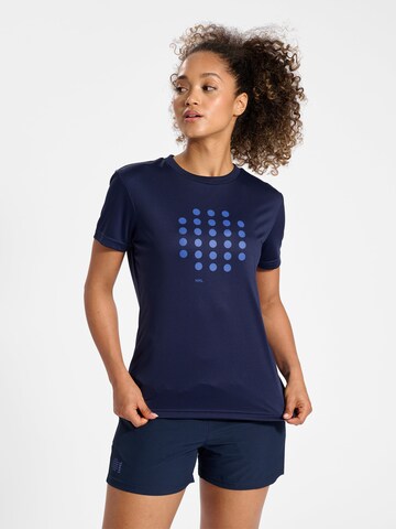 T-shirt fonctionnel 'Court' Hummel en bleu : devant