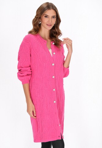 faina Knit cardigan in Pink: front