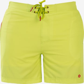 Frozen Cape Badeshorts RIBERA mit integrierter Kompressionsshort in Grün: Vorderseite