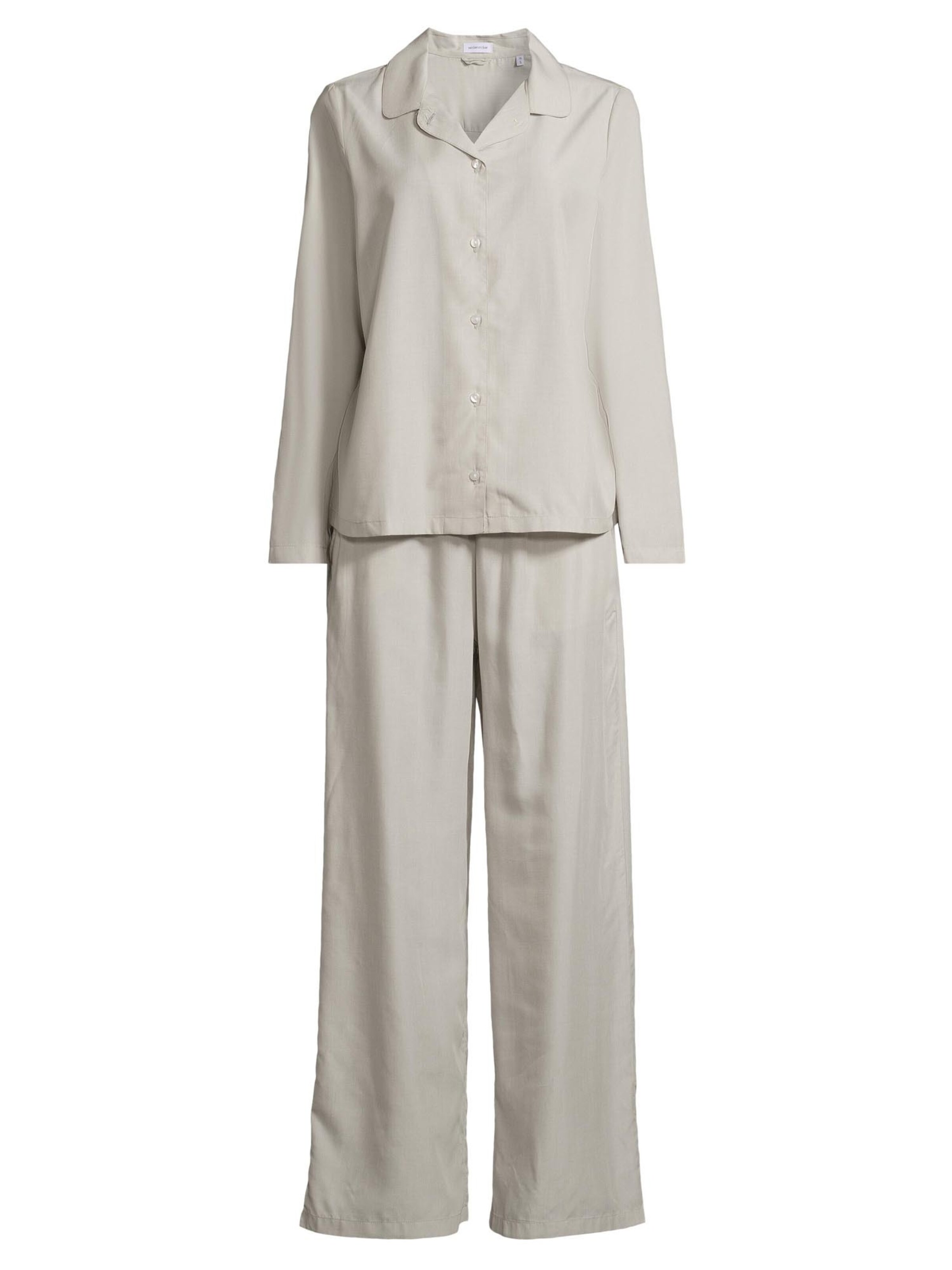 SEIDENSTICKER Pajama 'Classic Fil a Fil' in Green: front