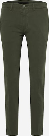 Coupe slim Pantalon chino 'MAD' DRYKORN en vert : devant