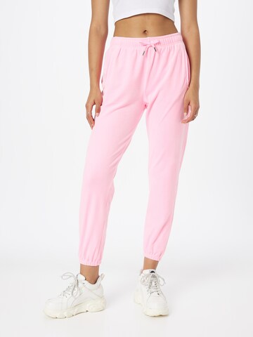 Tapered Pantaloni de la Juicy Couture White Label pe roz: față