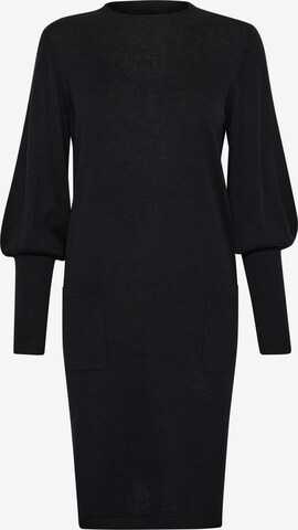 Cream Stickad klänning 'Anva' i svart: framsida
