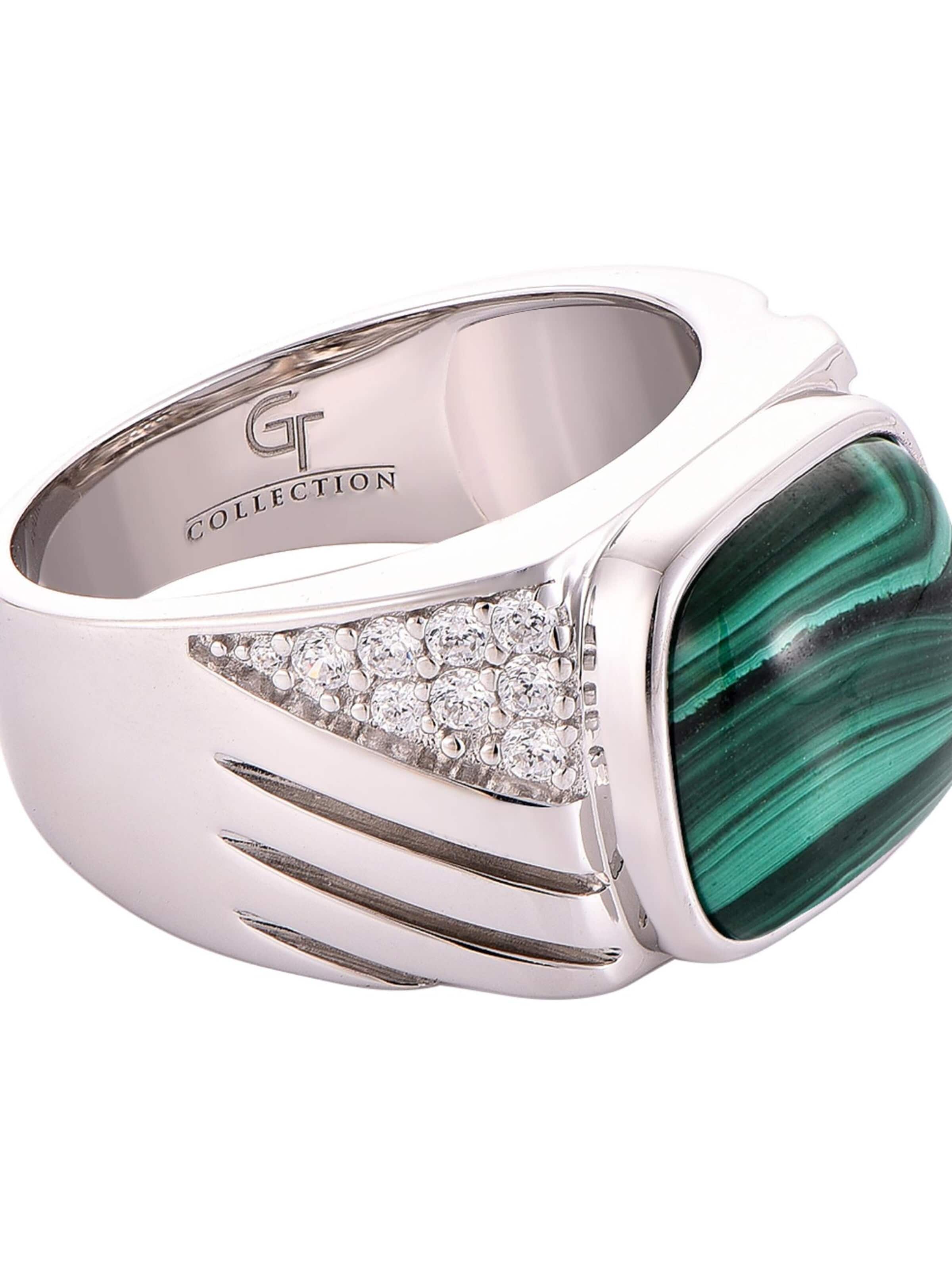 GT Collection Ring  'MALACHITE' in Silber