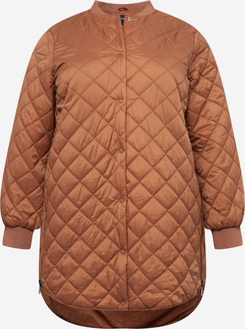 Vero Moda Curve Between-Season Jacket 'HAYLE' in Brown: front
