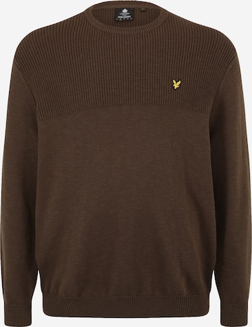 Lyle & Scott Big&Tall Sweater in Brown: front