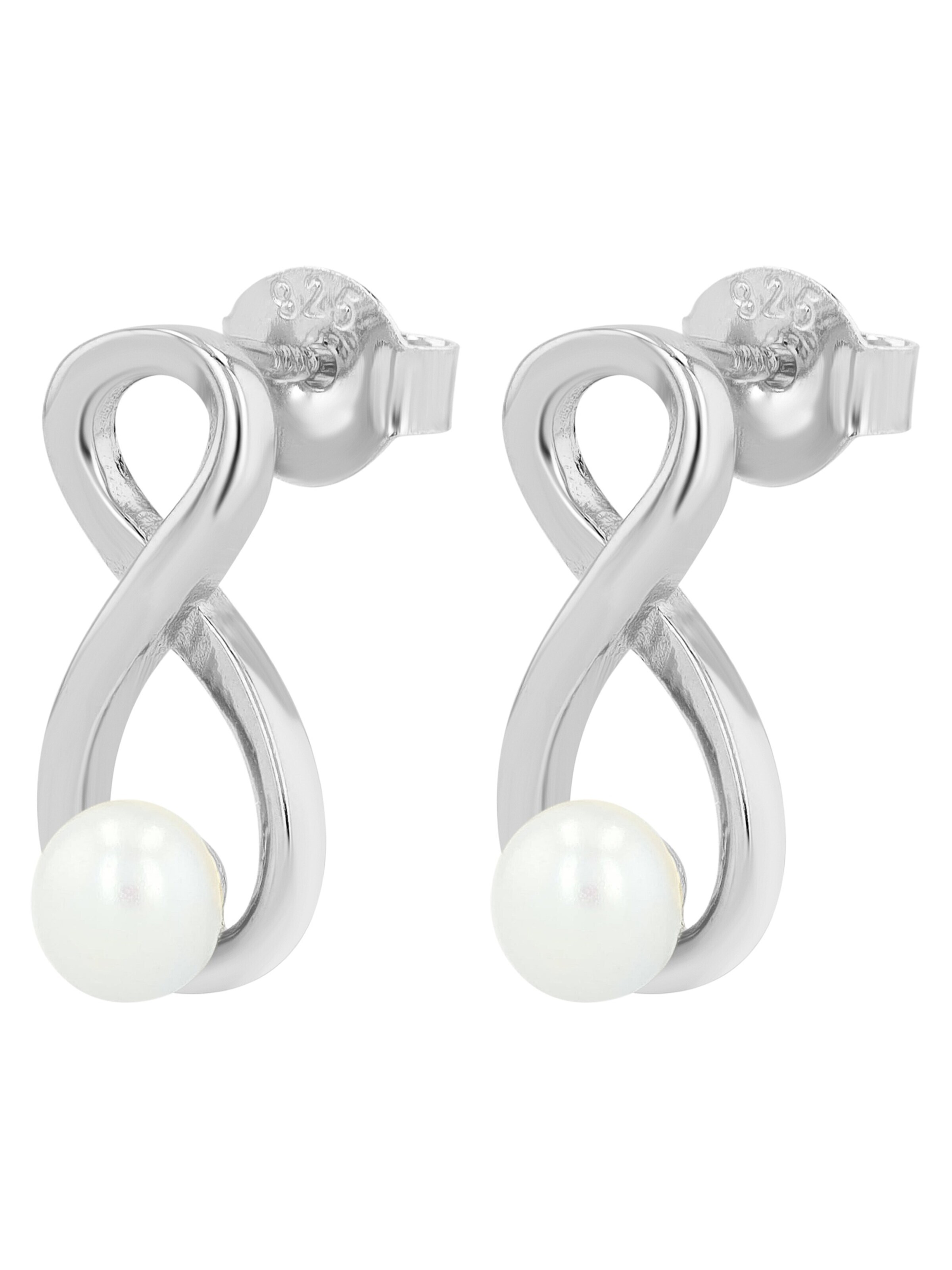 Akzent Earrings '"Meggi" aus 925 Sterlingsilber, rhodiniert, langlebig' in Silver