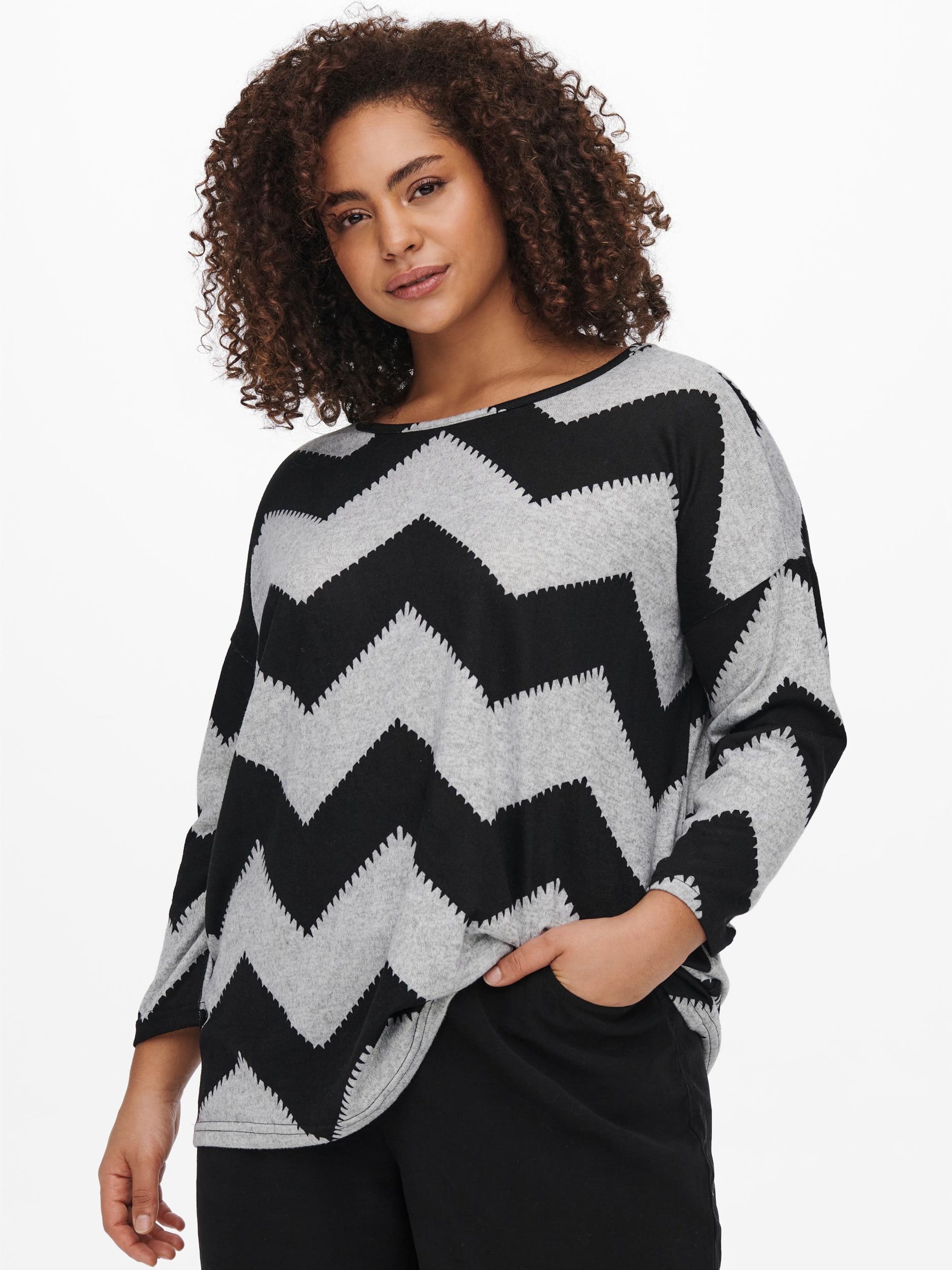 Frauen Shirts & Tops ONLY Carmakoma Pullover 'Alba' in Graumeliert - QH53011 Frauen Shirts & Tops ONLY Carmakoma Pullover 'Alba' in Graumeliert - QH53011