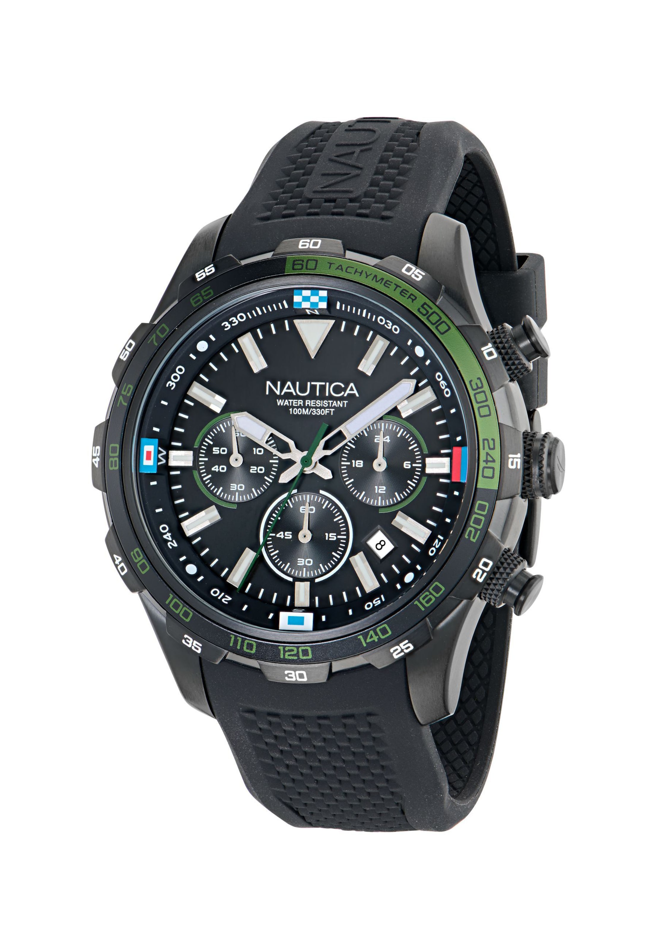 Montre à affichage analogique ' NST ' NAUTICA en noir : devant