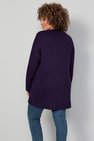 MIAMODA Knit Cardigan in Purple