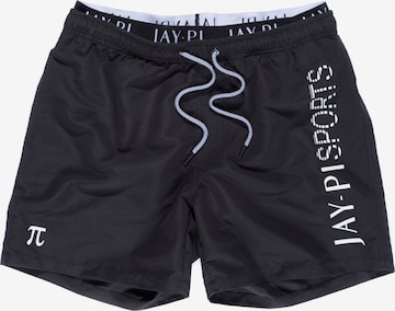 JAY-PI Board Shorts in Black: front