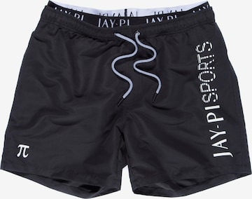 JAY-PI Swim Trunks in Black: front