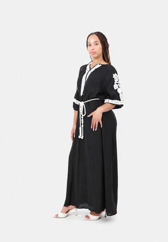 Elara Shirt Dress in Black