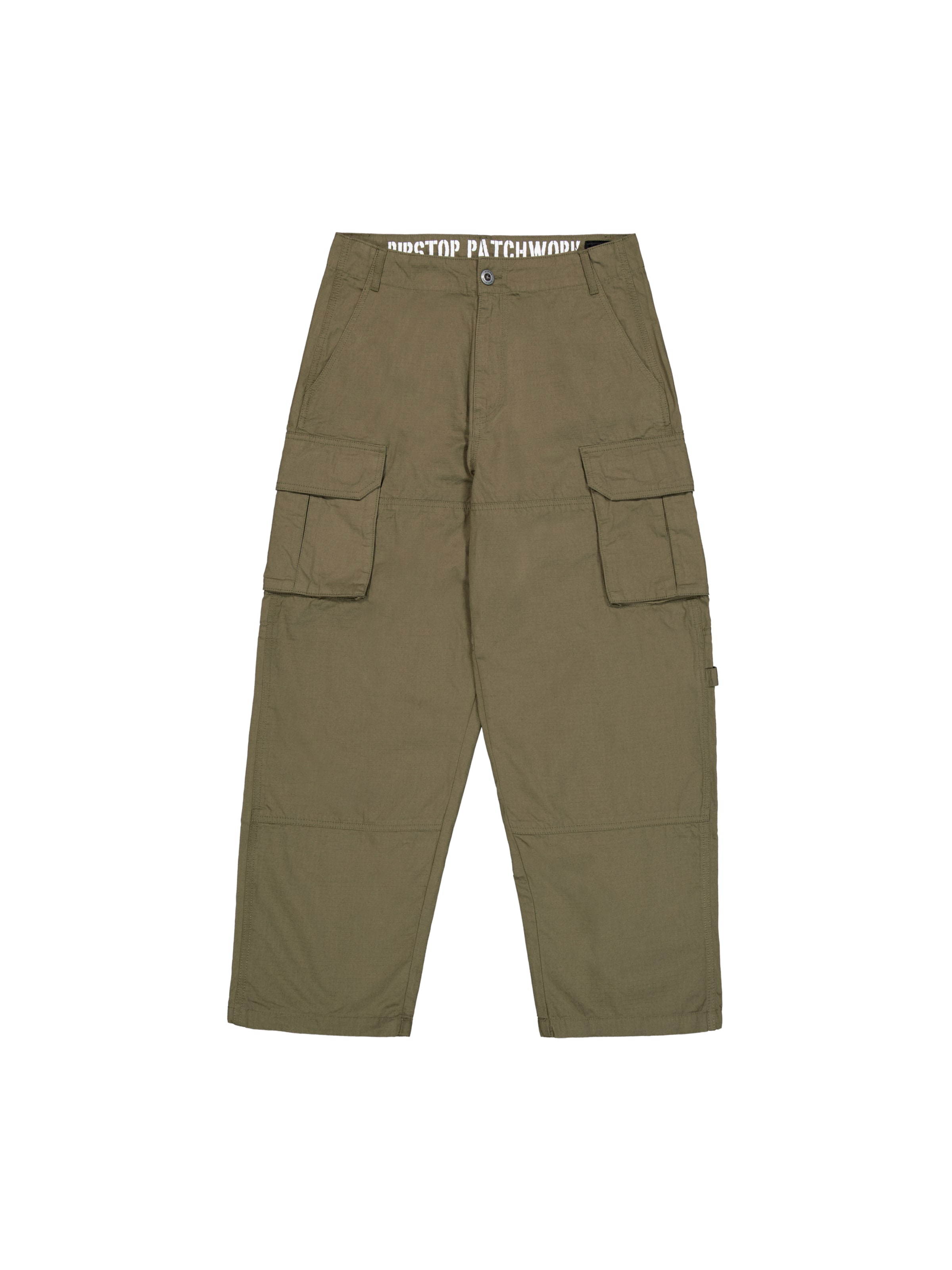 ALPHA INDUSTRIES Loosefit Hose in Grün: Vorderseite