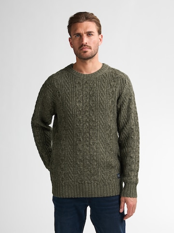 Petrol Industries Sweater in Green: front