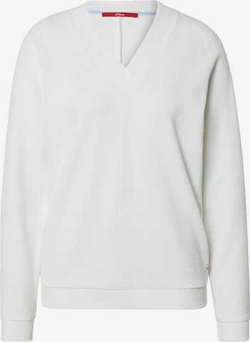 s.Oliver Sweatshirt in Wit: voorkant