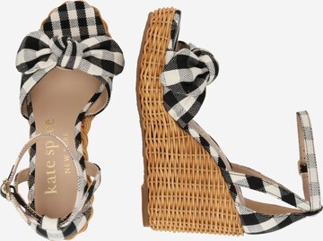 Sandales à lanières 'TIANNA WICKER' Kate Spade en noir