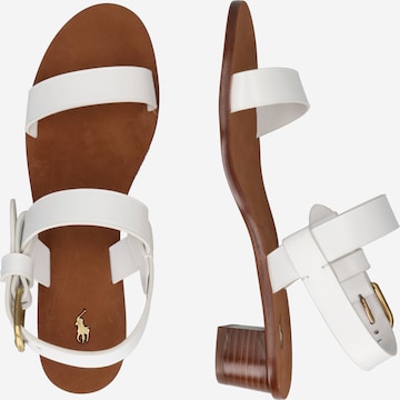 Polo Ralph Lauren Páskové sandály 'ANA' – bílá