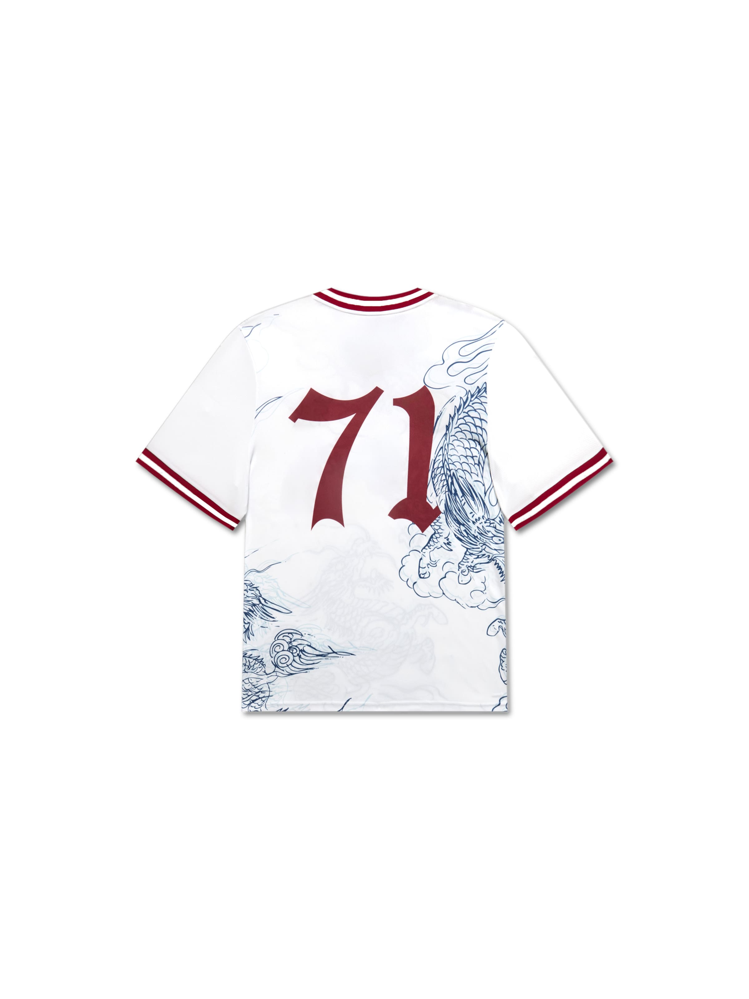Tricou 'Soaring Dragon Football' de la Ed Hardy pe alb