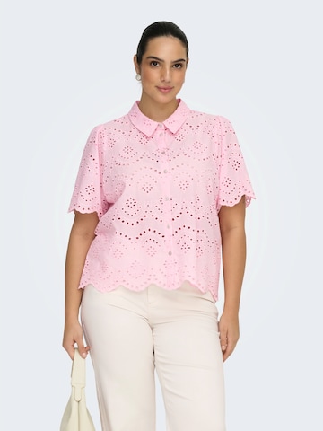 ONLY Carmakoma - Blusa 'CARValais' en rosa: frente