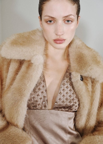 MANGO Abendkleid in Beige