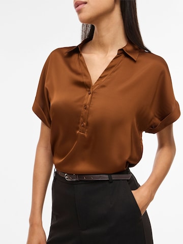 VILA Blouse 'VIEnna Ravenna' in Bruin