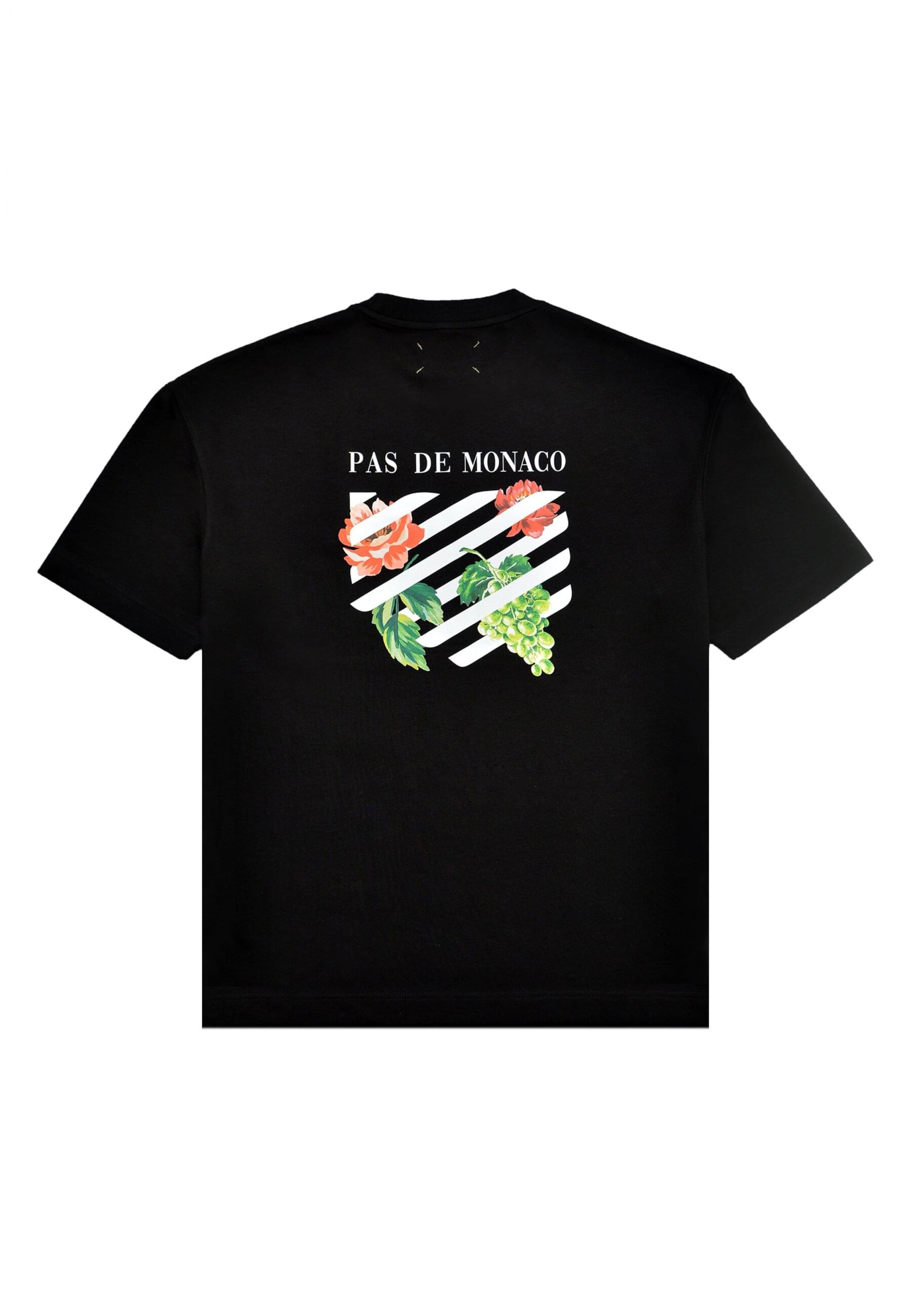 Maglietta 'Floral Line' di Pas De Monaco in nero