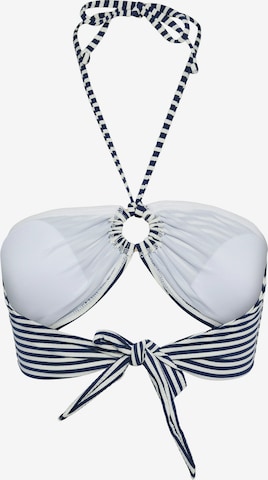 PIECES Bandeau Bikini Top 'CATRINE' in Blue