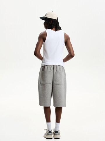 Wide Leg Pantalon Bershka en gris