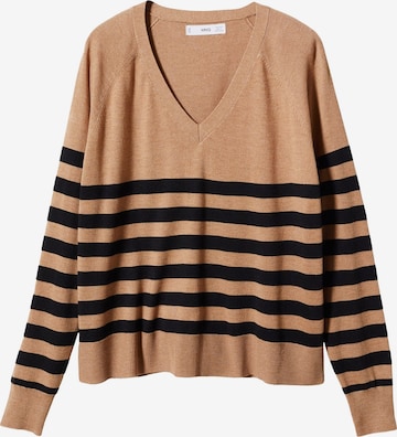 MANGO Sweater in Brown: front