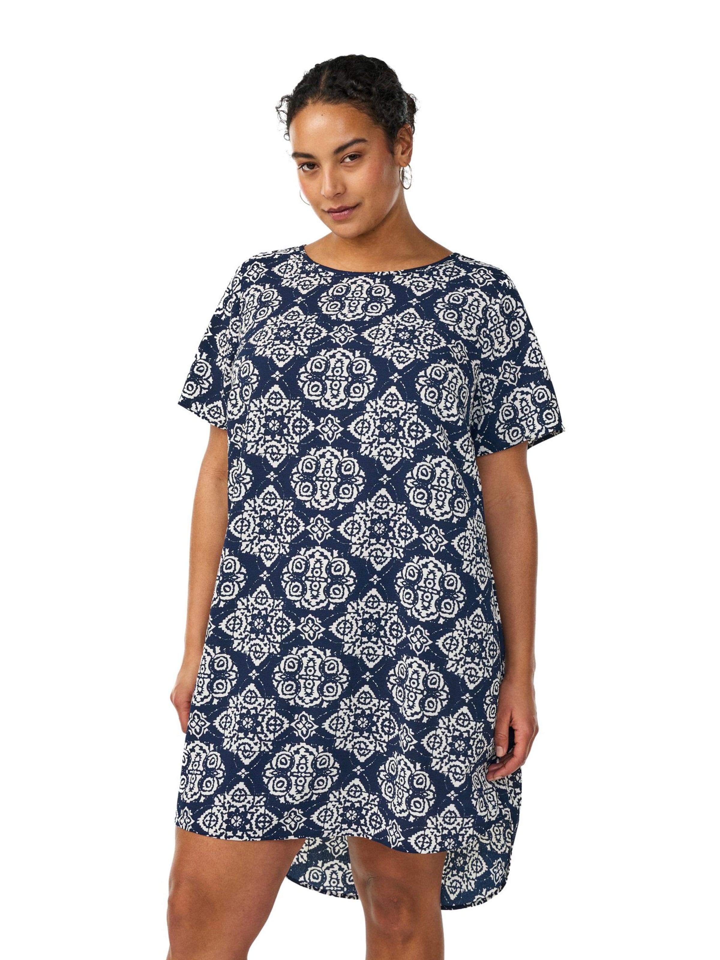 Robe 'Caanni' Zizzi en bleu : devant