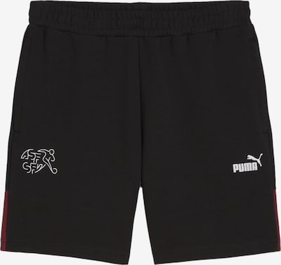 PUMA Sportbroek in de kleur Bloedrood / Zwart / Wit, Productweergave