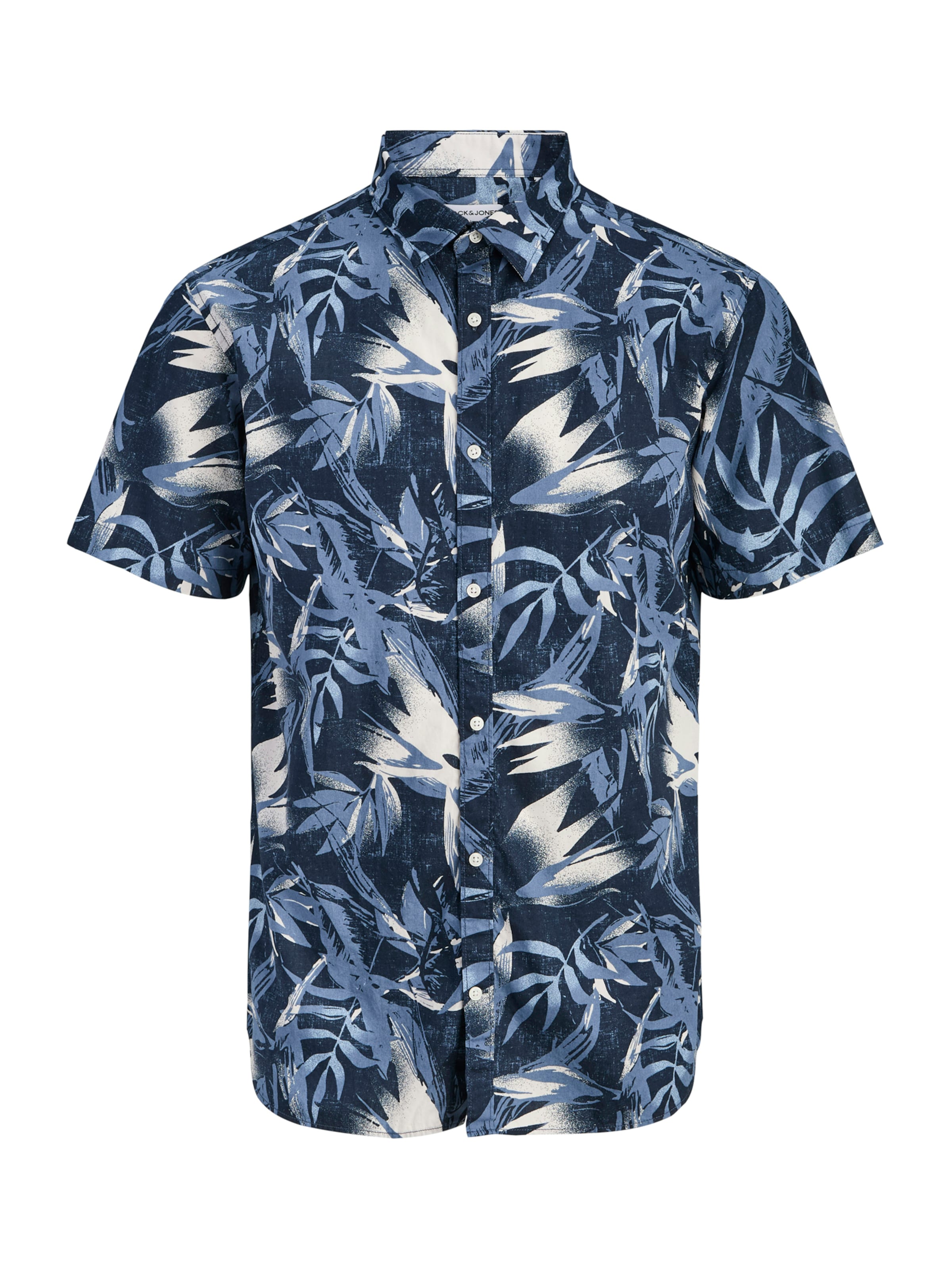 Jack & Jones Plus Regular fit Overhemd 'JJHonolulu' in Blauw: voorkant