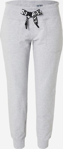 Effilé Pantalon de sport DKNY Performance en gris : devant