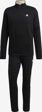 ADIDAS SPORTSWEAR Športna obleka 'Fleece' | črna barva: sprednja stran