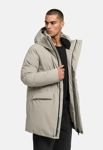 STONE HARBOUR Winterjas 'Emriis XX' in Grijs: voorkant