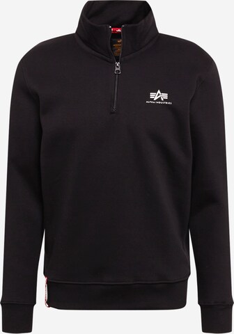 ALPHA INDUSTRIES Sweatshirt in Black: front